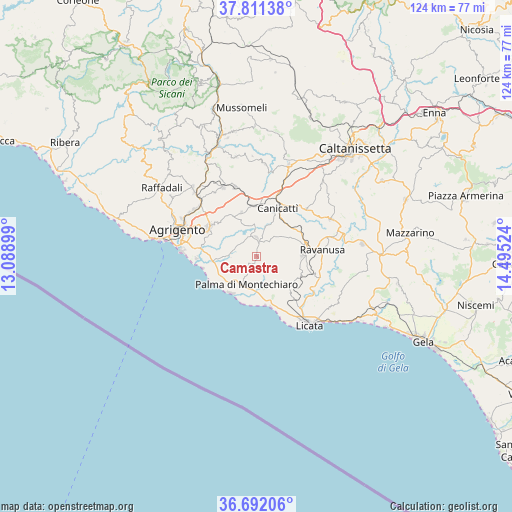 Camastra on map