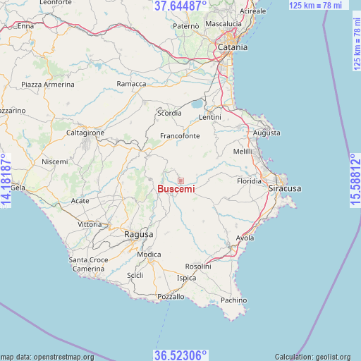 Buscemi on map