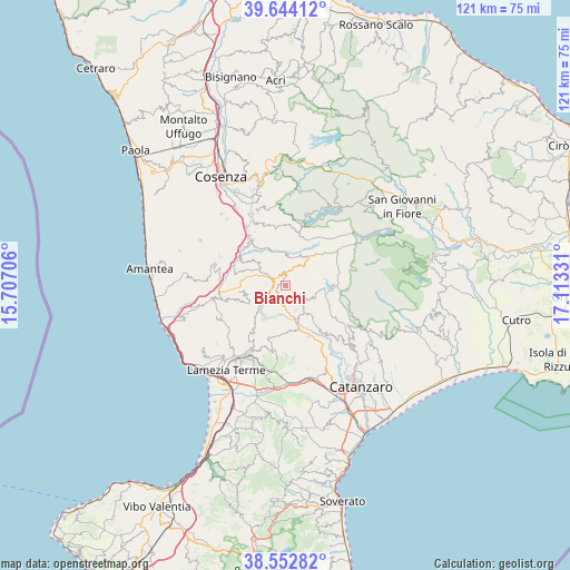 Bianchi on map