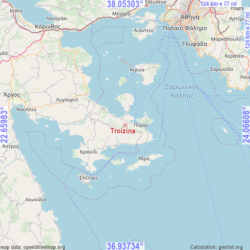 Troizína on map