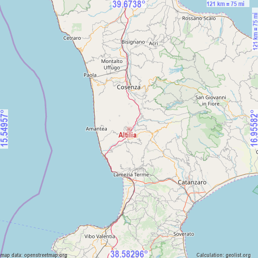 Altilia on map
