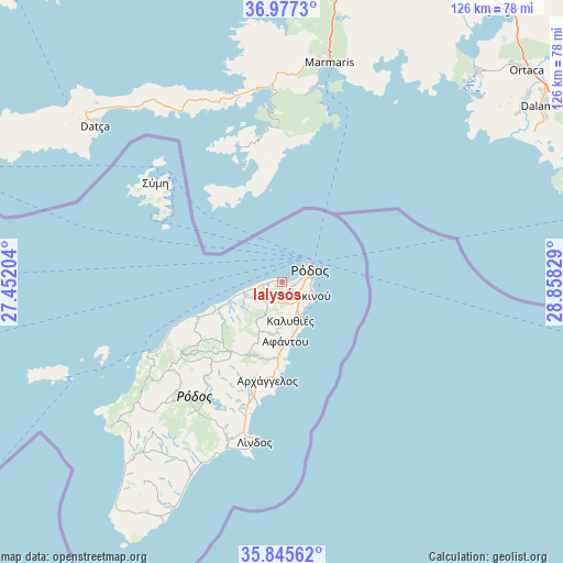 Ialysós on map