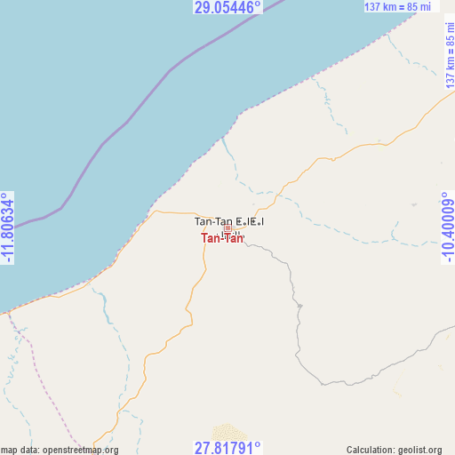 Tan-Tan on map