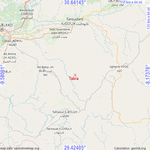 Tabia on map