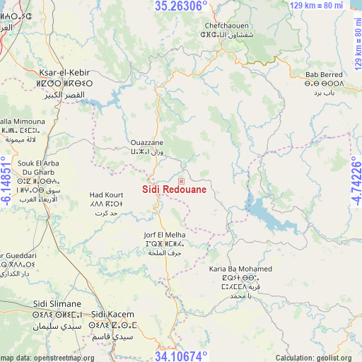 Sidi Redouane on map