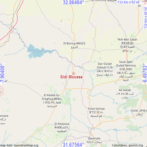 Sidi Moussa on map