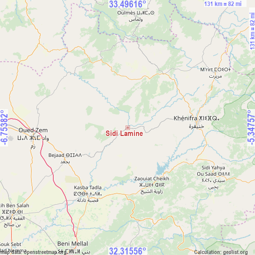 Sidi Lamine on map