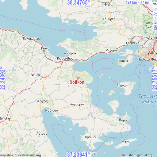 Sofikón on map