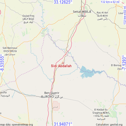 Sidi Abdallah on map