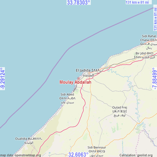 Moulay Abdallah on map