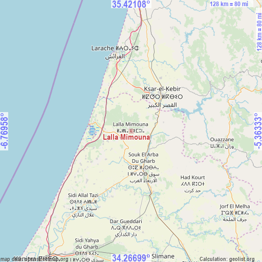 Lalla Mimouna on map