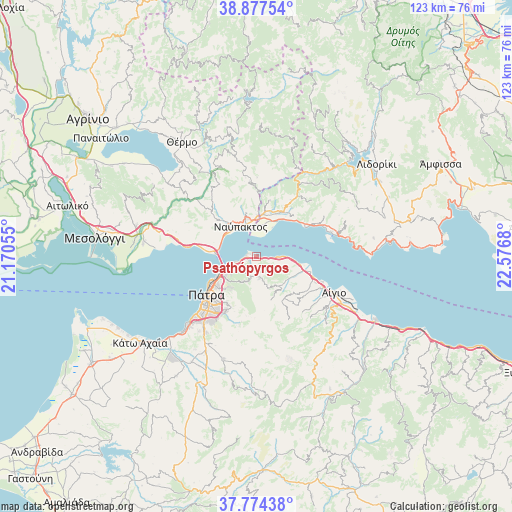 Psathópyrgos on map