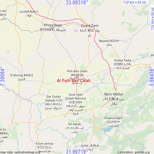 Al Fqih Ben Çalah on map
