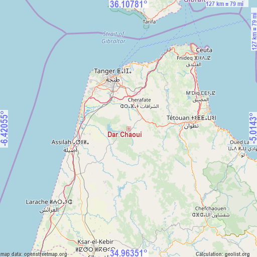 Dar Chaoui on map