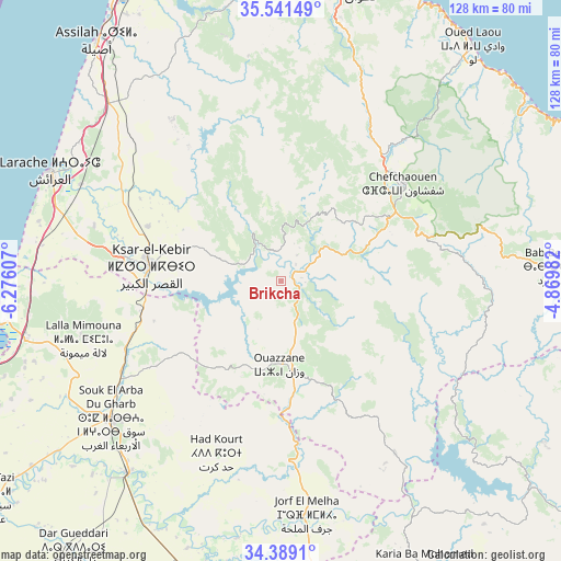 Brikcha on map