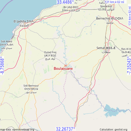 Boulaouane on map
