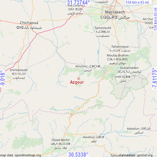 Azgour on map