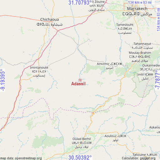 Adassil on map
