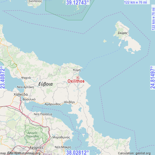 Oxílithos on map