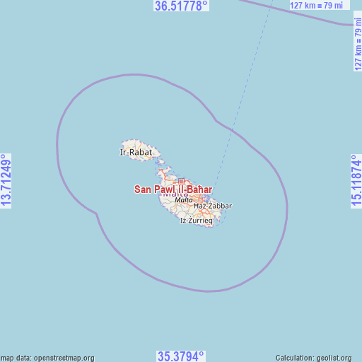 San Pawl il-Baħar on map