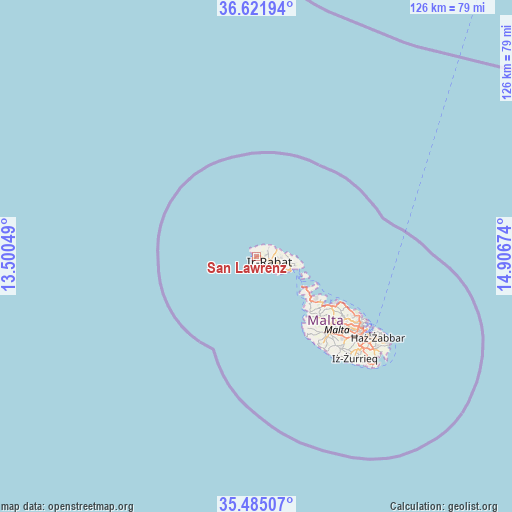 San Lawrenz on map