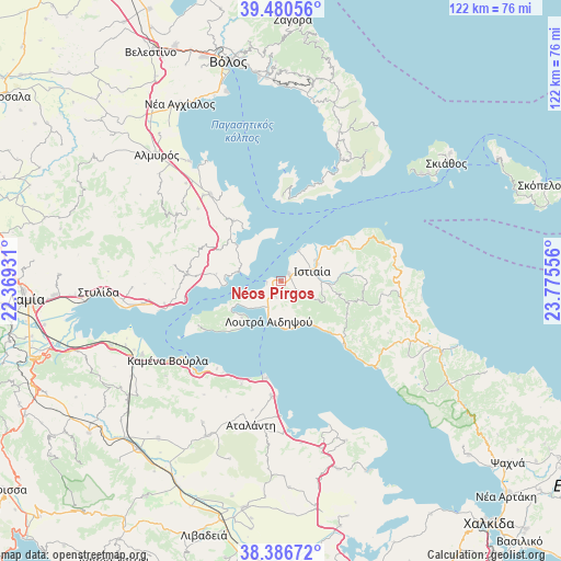 Néos Pírgos on map