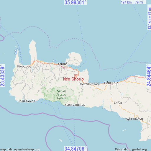 Néo Chorío on map