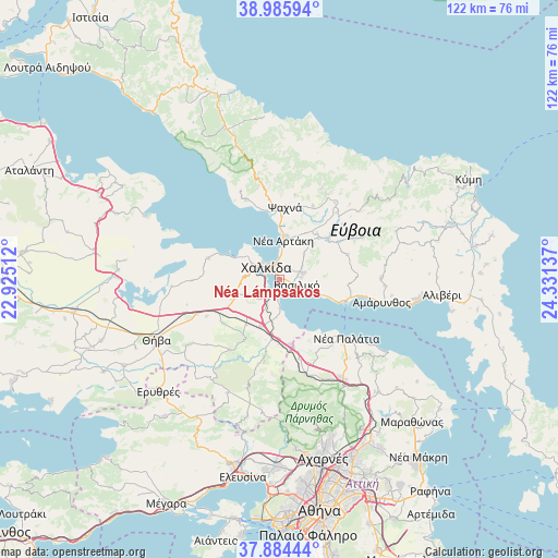 Néa Lámpsakos on map