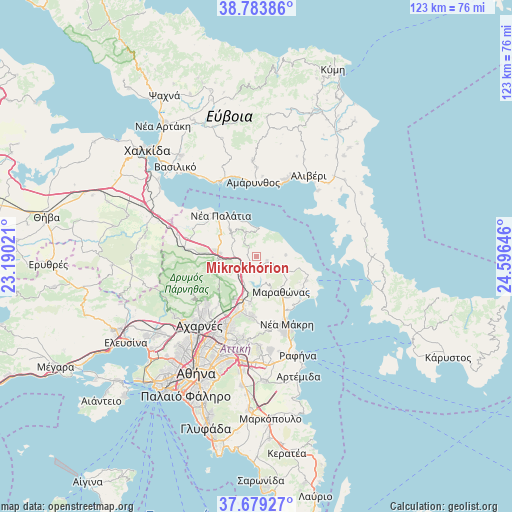 Mikrokhórion on map