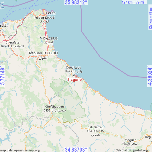 Tizgane on map