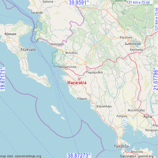 Mazarakiá on map