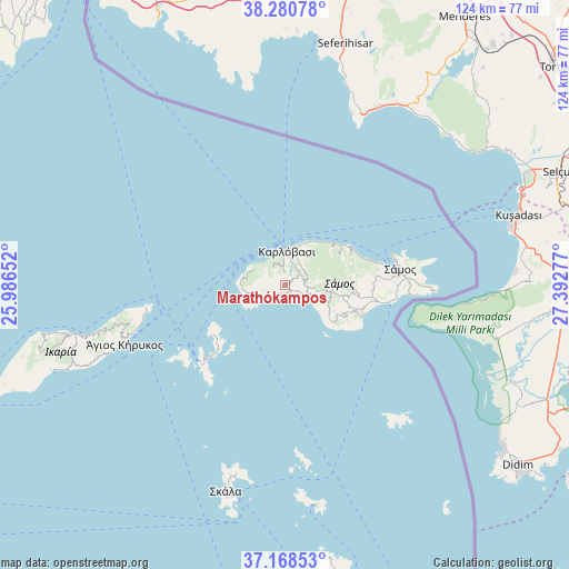 Marathókampos on map