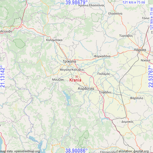 Kraniá on map