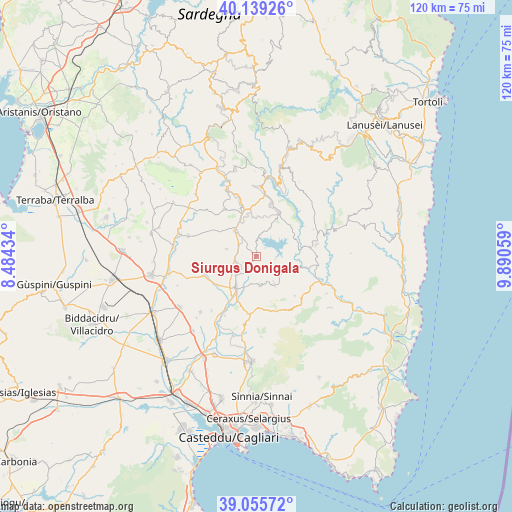 Siurgus Donigala on map