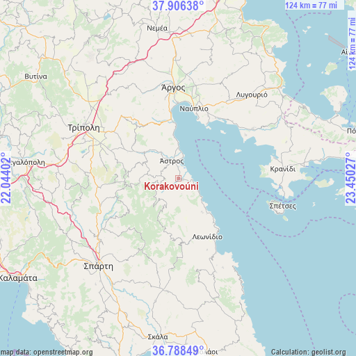 Korakovoúni on map