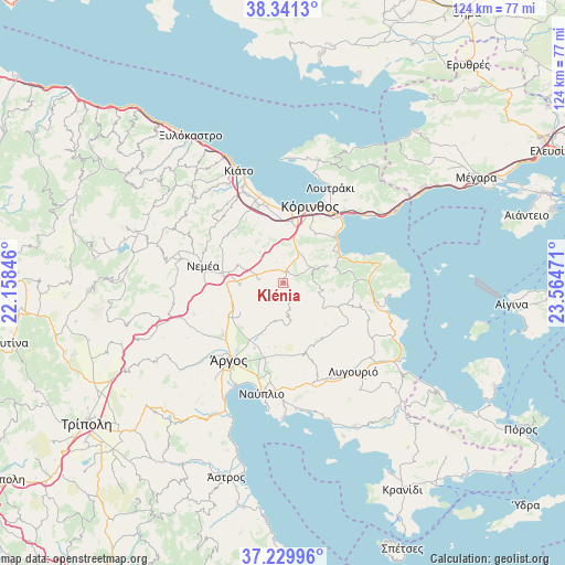 Klénia on map