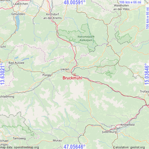 Bruckmühl on map