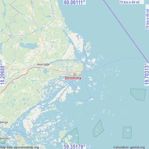 Strömma on map