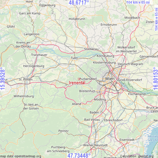Irenental on map