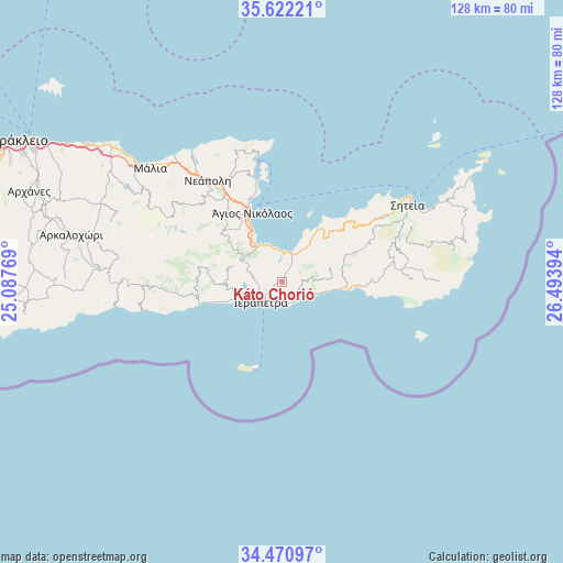 Káto Chorió on map