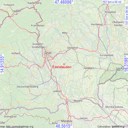 Edelstauden on map