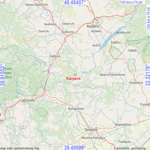 Karperó on map