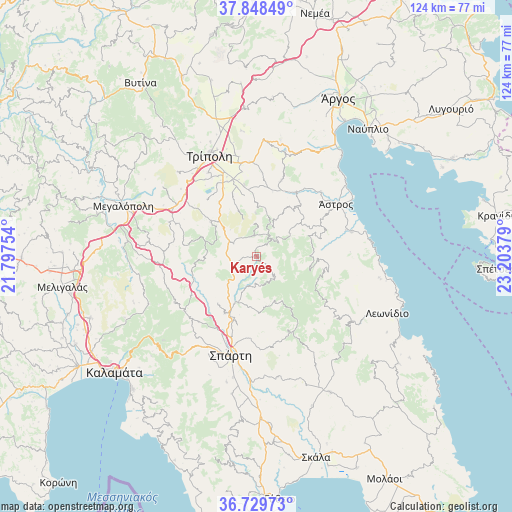 Karyés on map