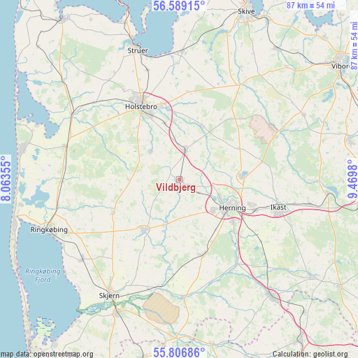 Vildbjerg on map