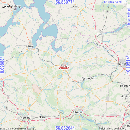 Viborg on map