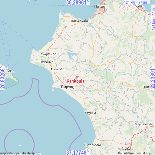 Karátoula on map