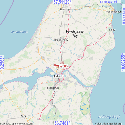 Vestbjerg on map