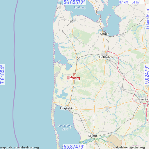 Ulfborg on map
