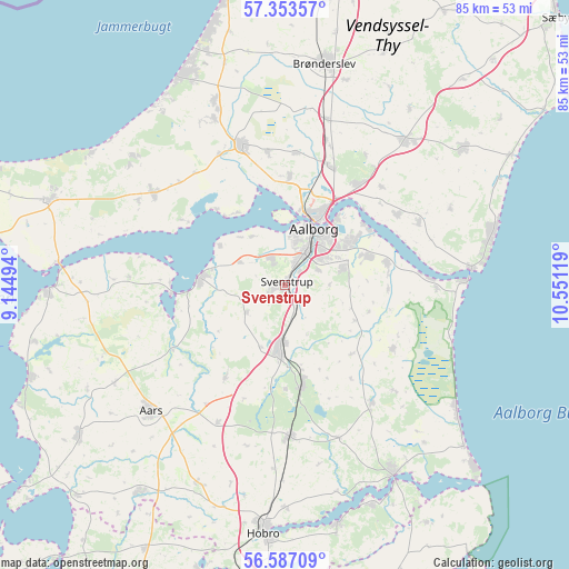 Svenstrup on map