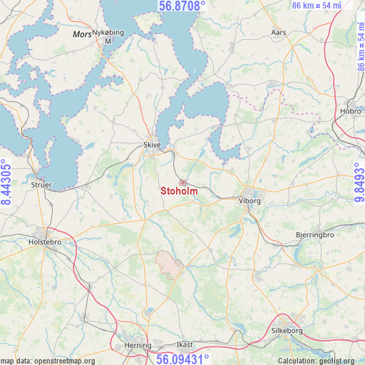 Stoholm on map